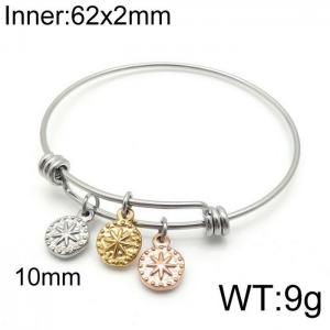 Stainless Steel Gold-plating Bangle - KB139828-Z