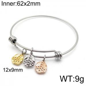 Stainless Steel Gold-plating Bangle - KB139829-Z