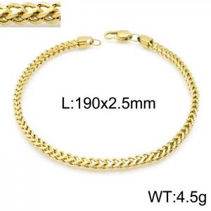 Stainless Steel Gold-plating Bracelet - KB139954-K