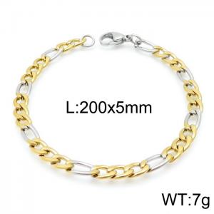 Stainless Steel Gold-plating Bracelet - KB139966-Z