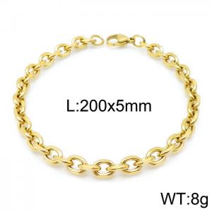 Stainless Steel Gold-plating Bracelet - KB139976-Z