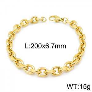 Stainless Steel Gold-plating Bracelet - KB139978-Z
