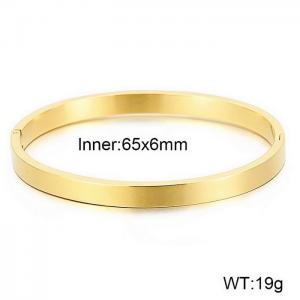 Stainless Steel Gold-plating Bangle - KB140101-TLA