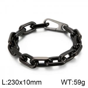 Stainless Steel Black-plating Bracelet - KB140106-KFC