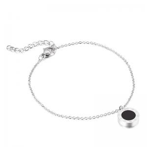Fashionable and versatile shell drop adhesive black and white double-sided Roman numeral Bracelet - KB140223-K
