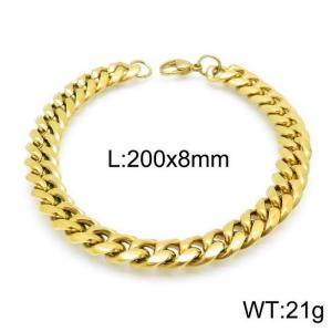 Stainless Steel Gold-plating Bracelet - KB142666-Z