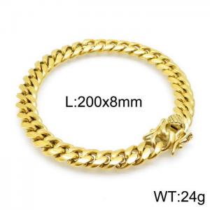 Stainless Steel Gold-plating Bracelet - KB142667-Z