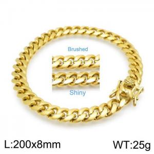 Stainless Steel Gold-plating Bracelet - KB142669-Z