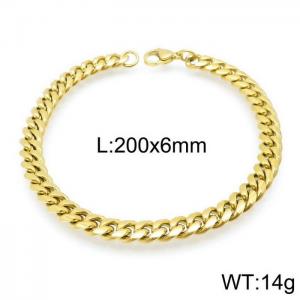 Stainless Steel Gold-plating Bracelet - KB142671-Z