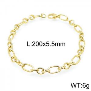 Stainless Steel Gold-plating Bracelet - KB142673-Z