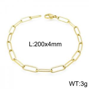 Stainless Steel Gold-plating Bracelet - KB142675-Z