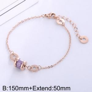 Stainless Steel Stone Bracelet - KB142754-WGFX