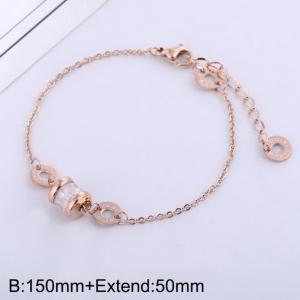 Stainless Steel Stone Bracelet - KB142755-WGFX