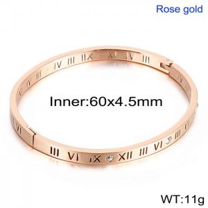 Stainless Steel Stone Bangle - KB142816-WGYM