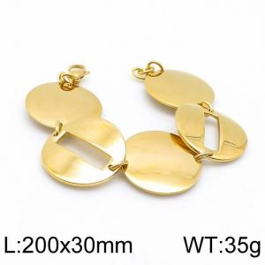 Stainless Steel Gold-plating Bracelet - KB143145-Z
