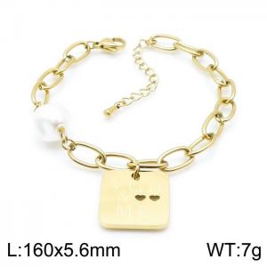 Stainless Steel Gold-plating Bracelet - KB143165-HM