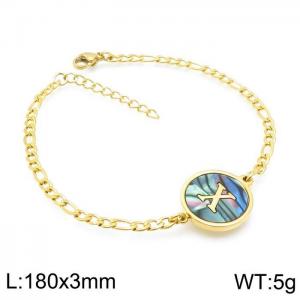 Stainless Steel Gold-plating Bracelet - KB143173-LB