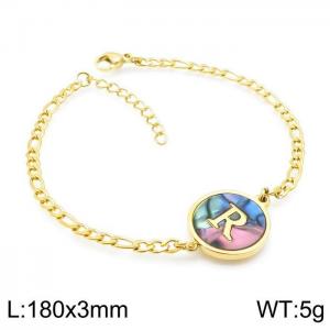 Stainless Steel Gold-plating Bracelet - KB143176-LB