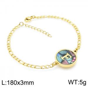 Stainless Steel Gold-plating Bracelet - KB143179-LB