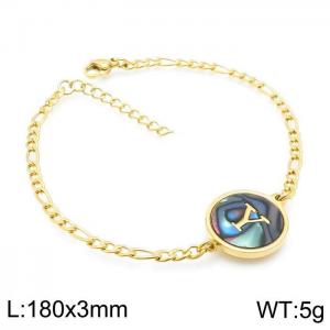 Stainless Steel Gold-plating Bracelet - KB143180-LB