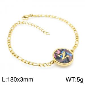 Stainless Steel Gold-plating Bracelet - KB143181-LB