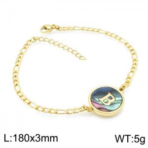 Stainless Steel Gold-plating Bracelet - KB143183-LB