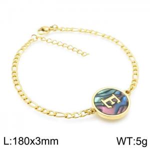 Stainless Steel Gold-plating Bracelet - KB143185-LB