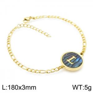 Stainless Steel Gold-plating Bracelet - KB143191-LB