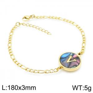 Stainless Steel Gold-plating Bracelet - KB143192-LB