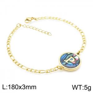 Stainless Steel Gold-plating Bracelet - KB143193-LB