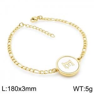 Stainless Steel Gold-plating Bracelet - KB143195-LB