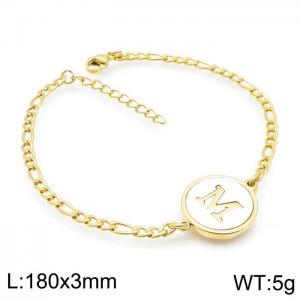 Stainless Steel Gold-plating Bracelet - KB143197-LB