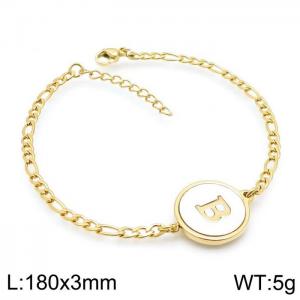Stainless Steel Gold-plating Bracelet - KB143198-LB
