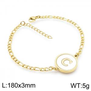 Stainless Steel Gold-plating Bracelet - KB143199-LB