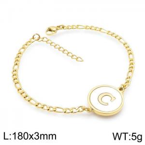 Stainless Steel Gold-plating Bracelet - KB143199-LB