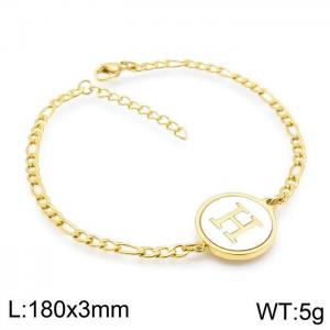 Stainless Steel Gold-plating Bracelet - KB143201-LB