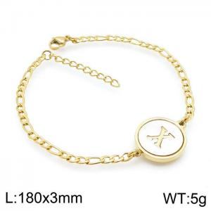 Stainless Steel Gold-plating Bracelet - KB143207-LB