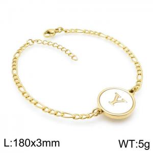 Stainless Steel Gold-plating Bracelet - KB143212-LB