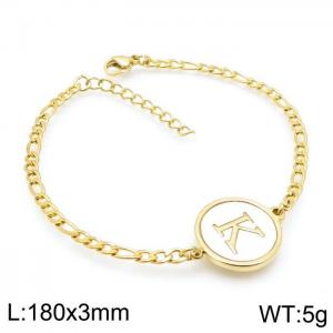 Stainless Steel Gold-plating Bracelet - KB143214-LB