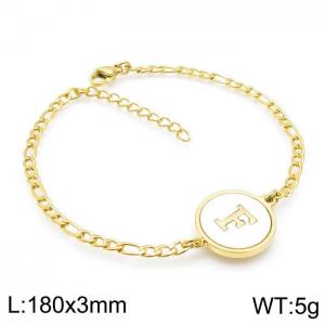 Stainless Steel Gold-plating Bracelet - KB143215-LB