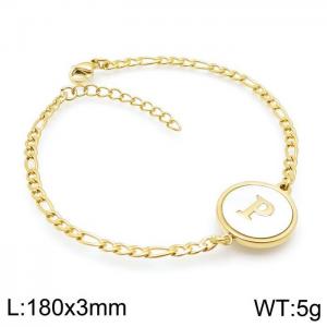 Stainless Steel Gold-plating Bracelet - KB143217-LB