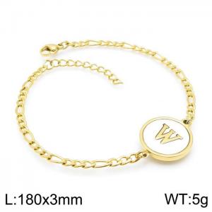 Stainless Steel Gold-plating Bracelet - KB143219-LB
