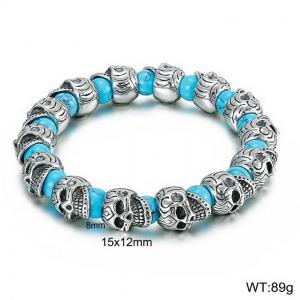 Stainless Skull Bracelet - KB143397-Z