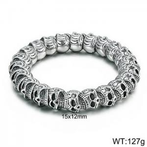 Stainless Skull Bracelet - KB143398-Z