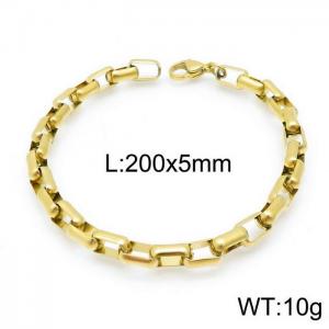 Stainless Steel Gold-plating Bracelet - KB143425-Z