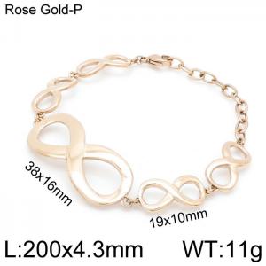 Stainless Steel Rose Gold-plating Bracelet - KB143428-Z
