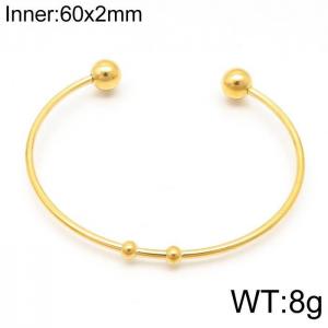 Stainless Steel Gold-plating Bangle - KB143429-Z