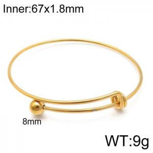 Stainless Steel Gold-plating Bangle - KB143431-Z