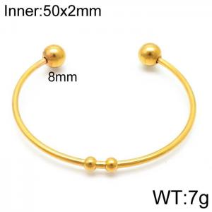 Stainless Steel Gold-plating Bangle - KB143433-Z