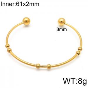 Stainless Steel Gold-plating Bangle - KB143436-Z